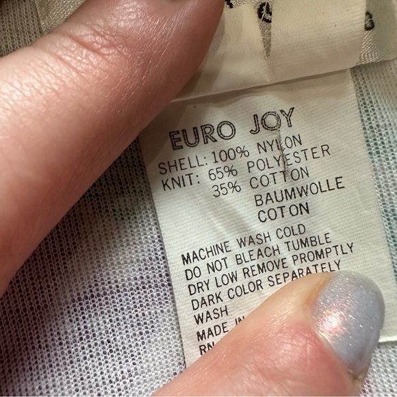 VTG 80s Retro Maximalist Artsy Abstract Colorful Quarter Zip Windbreaker - Picture 6 of 7